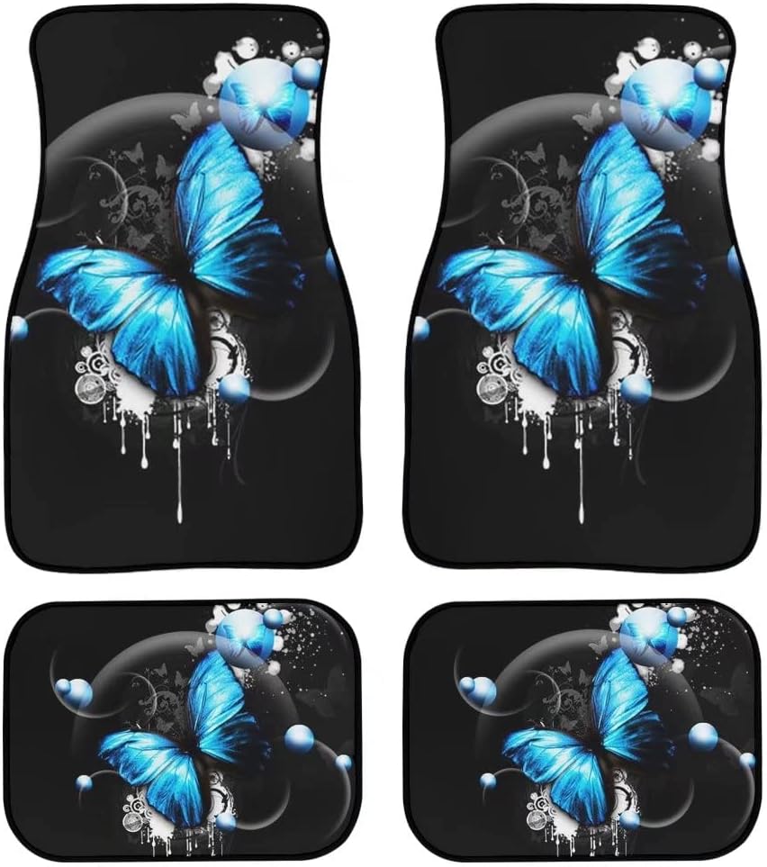 Black Car Mat 4pcs Set Front Floor Mat with Back Mat Y3149