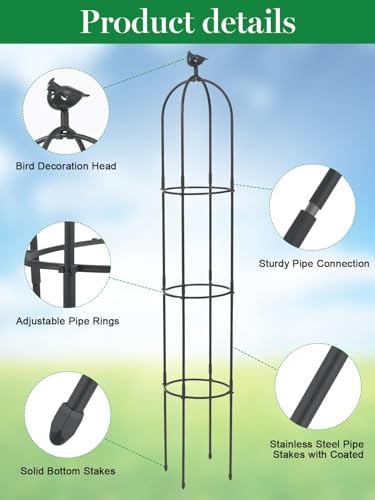 White Rustproof Metal Garden Trellis G723949