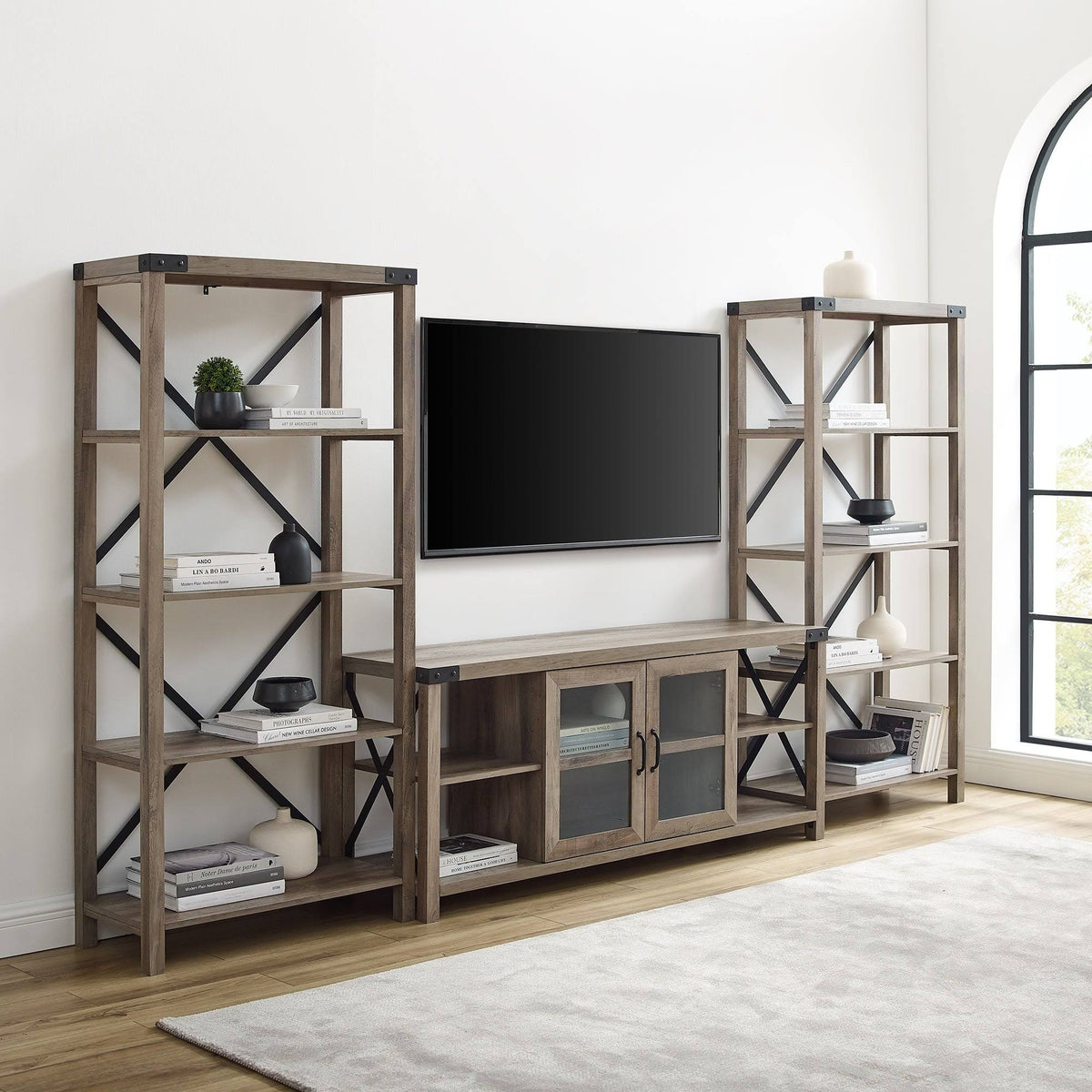 White Oak Entertainment Wall W72562