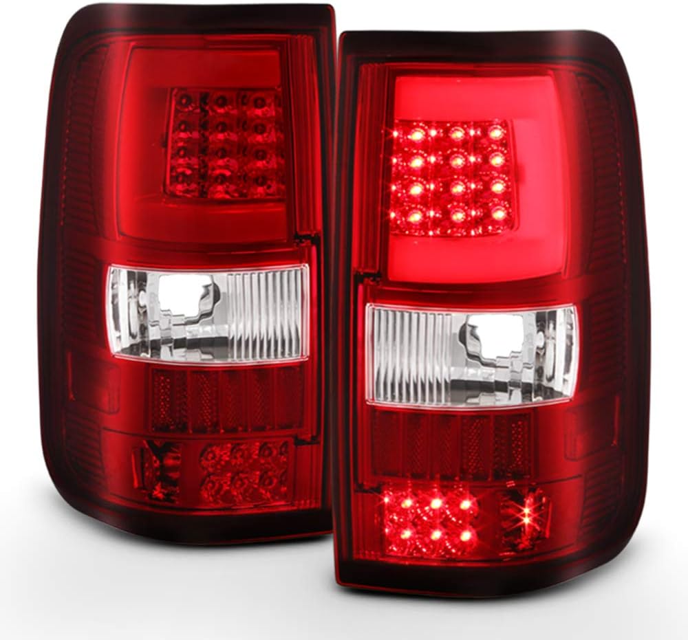 Black LED Tube Tail Lights for Ford F150 Pickup E11321