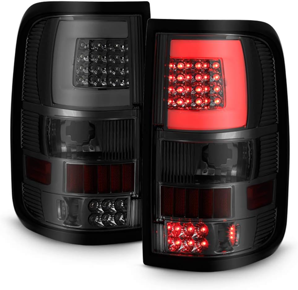 Black LED Tube Tail Lights for Ford F150 Pickup E11321
