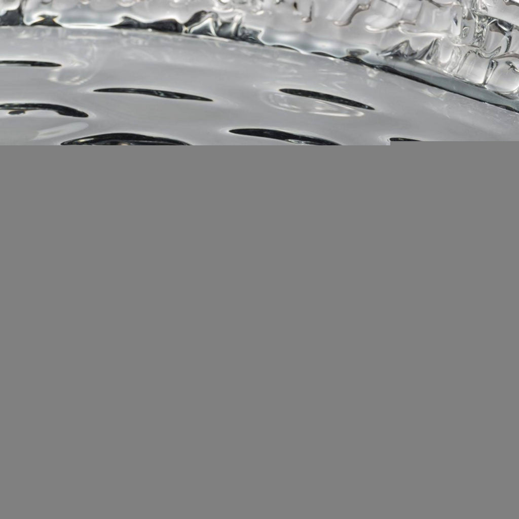 Smoke Gray Decorative Round Glass Plate Z73668