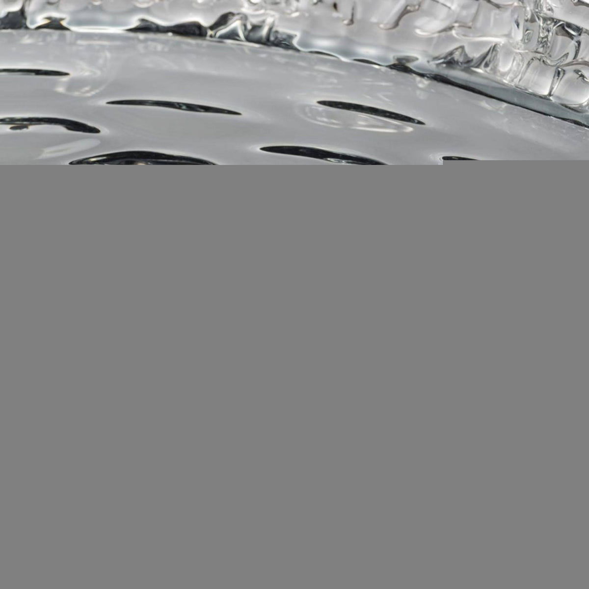 Smoke Gray Decorative Round Glass Plate Z73668