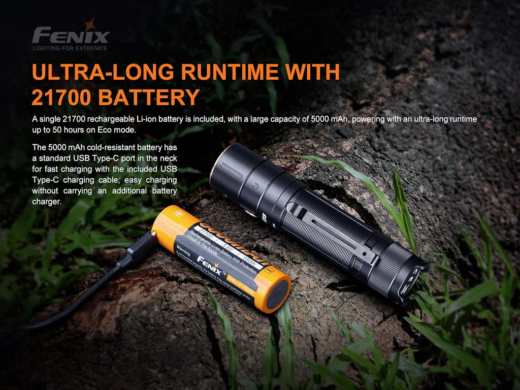 3000 Lumen USB-C Rechargeable Flashlight with 2X 5000mAh Battery Case R5026