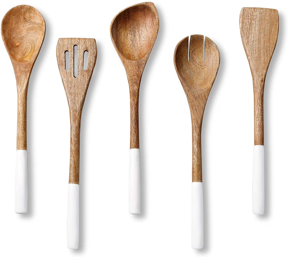 Set of 5 Acacia Wood Spoons Z795