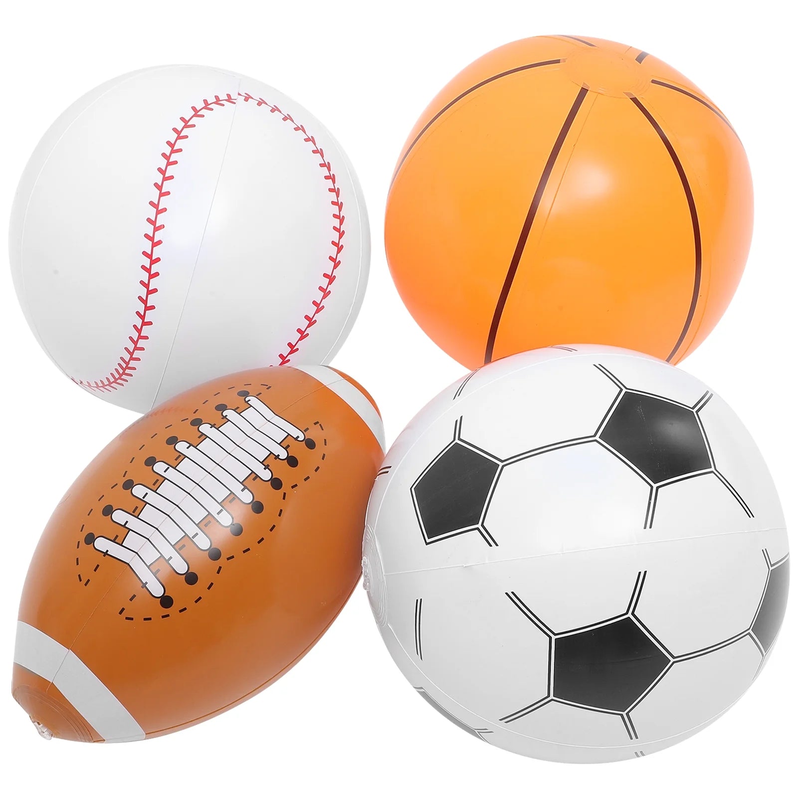 12 Pcs Inflatable Beach Ball Baseball Balls S3745