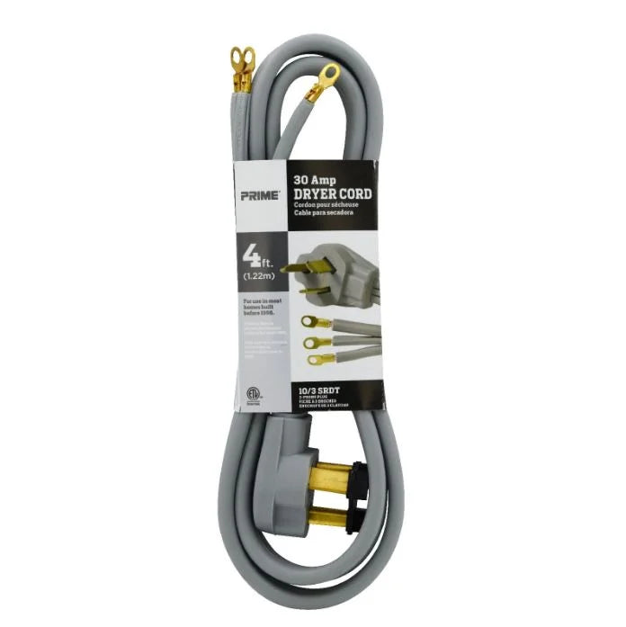 4 Feet 30 Amp 3-Wire Dryer Cord I487