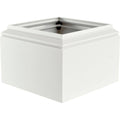 9 in. Textured Black Aluminum Column Capital and Base P9224