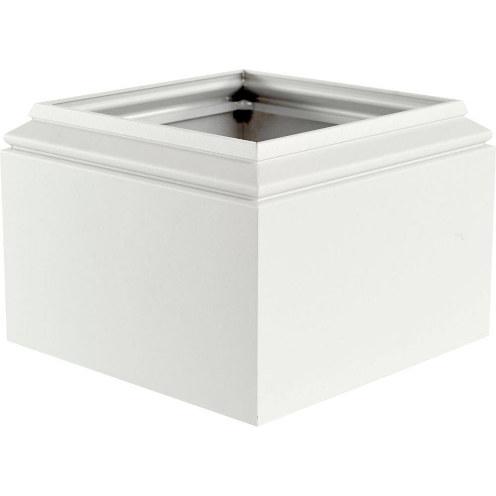 9 in. Textured Black Aluminum Column Capital and Base P9224
