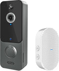 Wireless Video Doorbell Camera with Chime, 1080P HD, Night Vision, 2-Way Audio I593