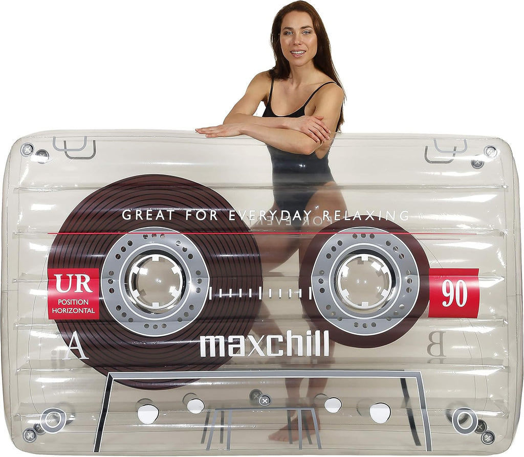 Oversized Clear Cassette Tape Pool Float Q4205