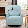 Blue 270 Degree Swivel Electric Recliner Chair with Phone Holder S5746