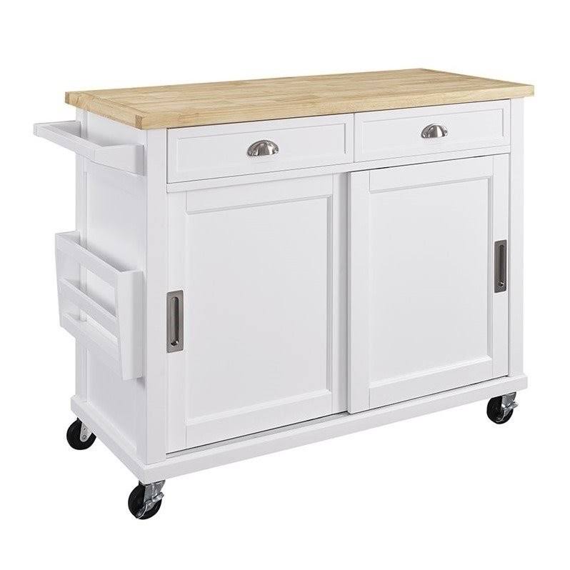 White Kitchen Cart N509