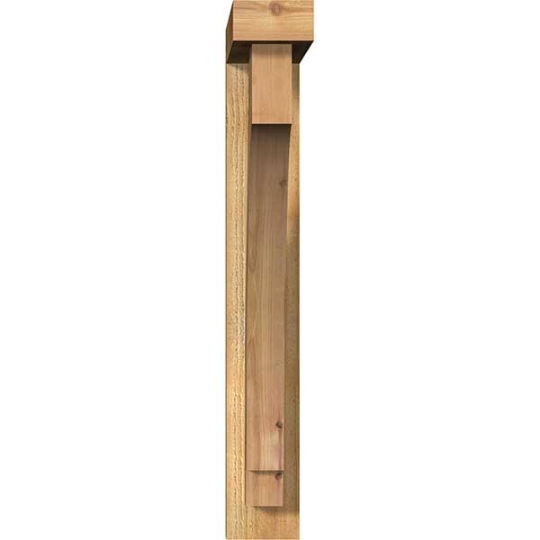 Western Red Cedar Rough Sawn Bracket with Offset Brace L134