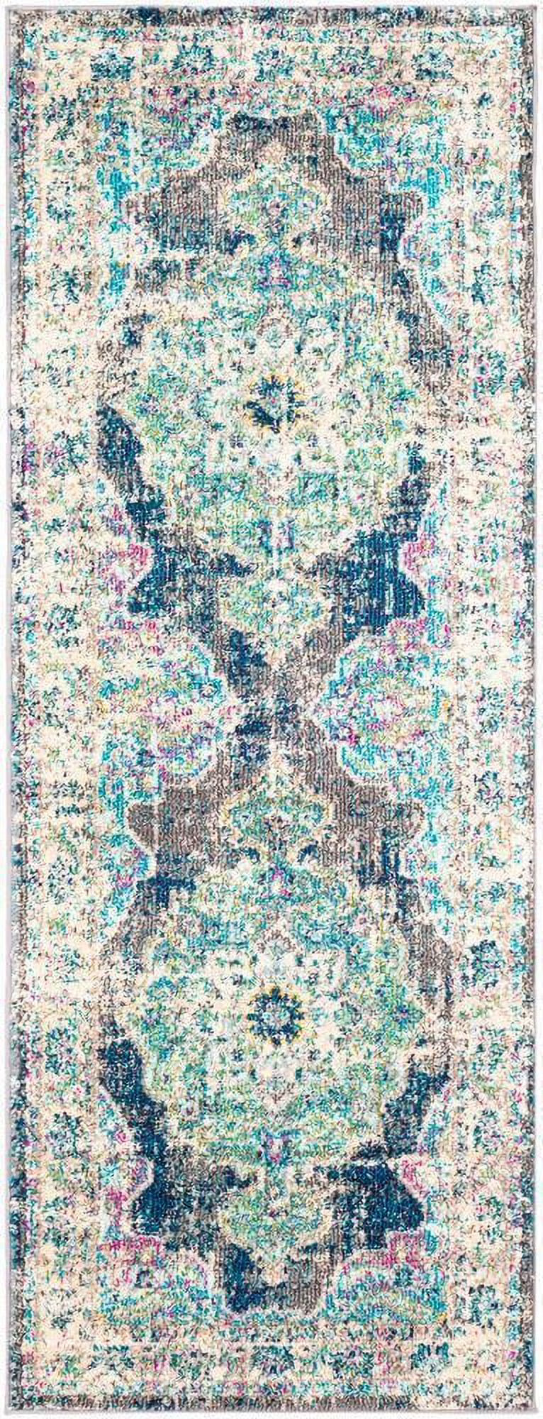 Navy Traditional Runner Area Rug N24113