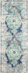 Navy Traditional Runner Area Rug N24113