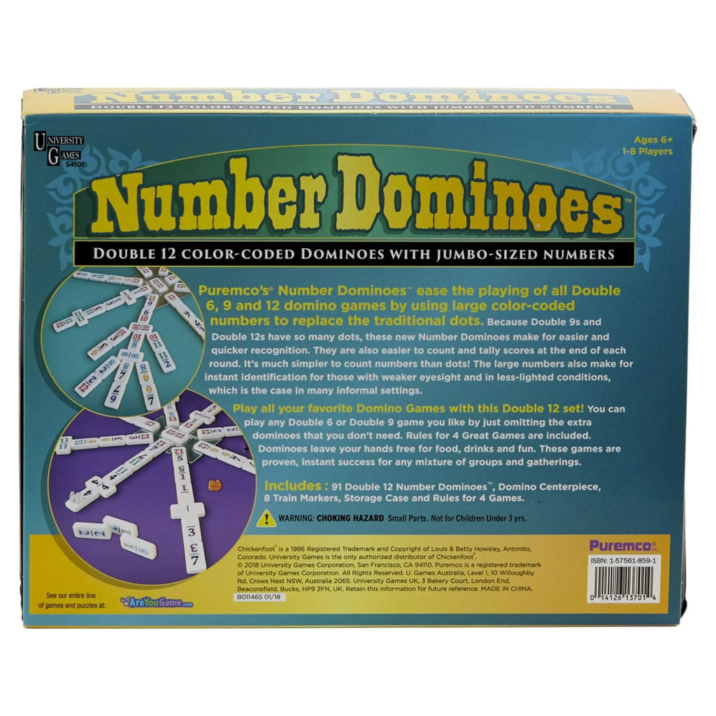 Double 12 Numbered Dominoes A601280