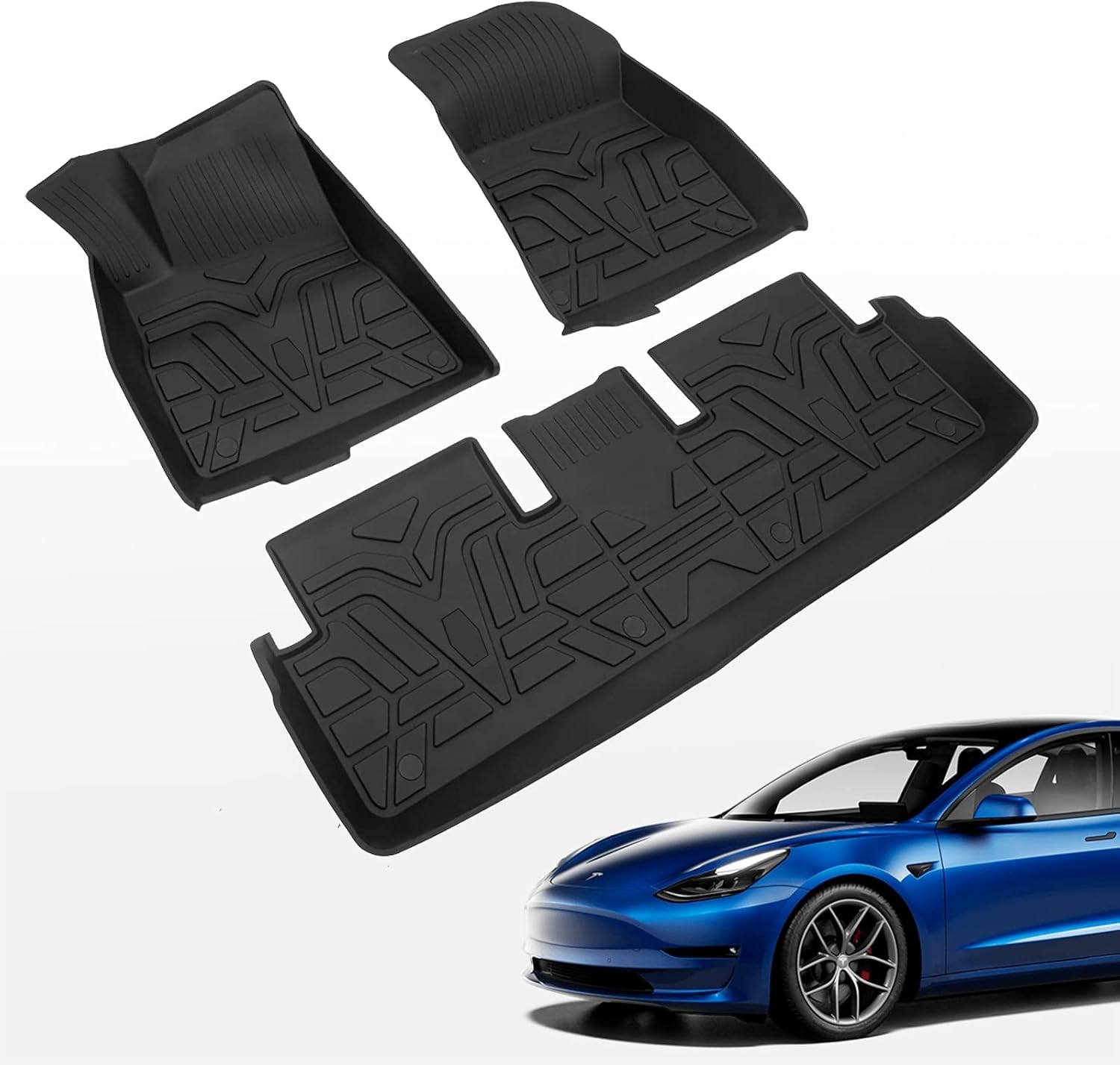 Set of 6 All Weather Frunk Mats for Tesla Model 3 X850621