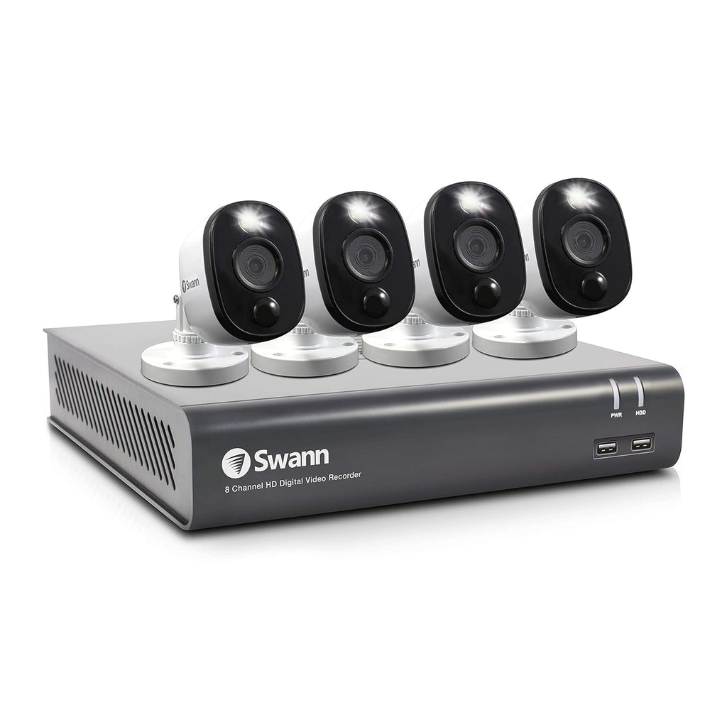 8 Channel 4 Camera Wired Security System 1080p HD DVR 1TB HDD Q195