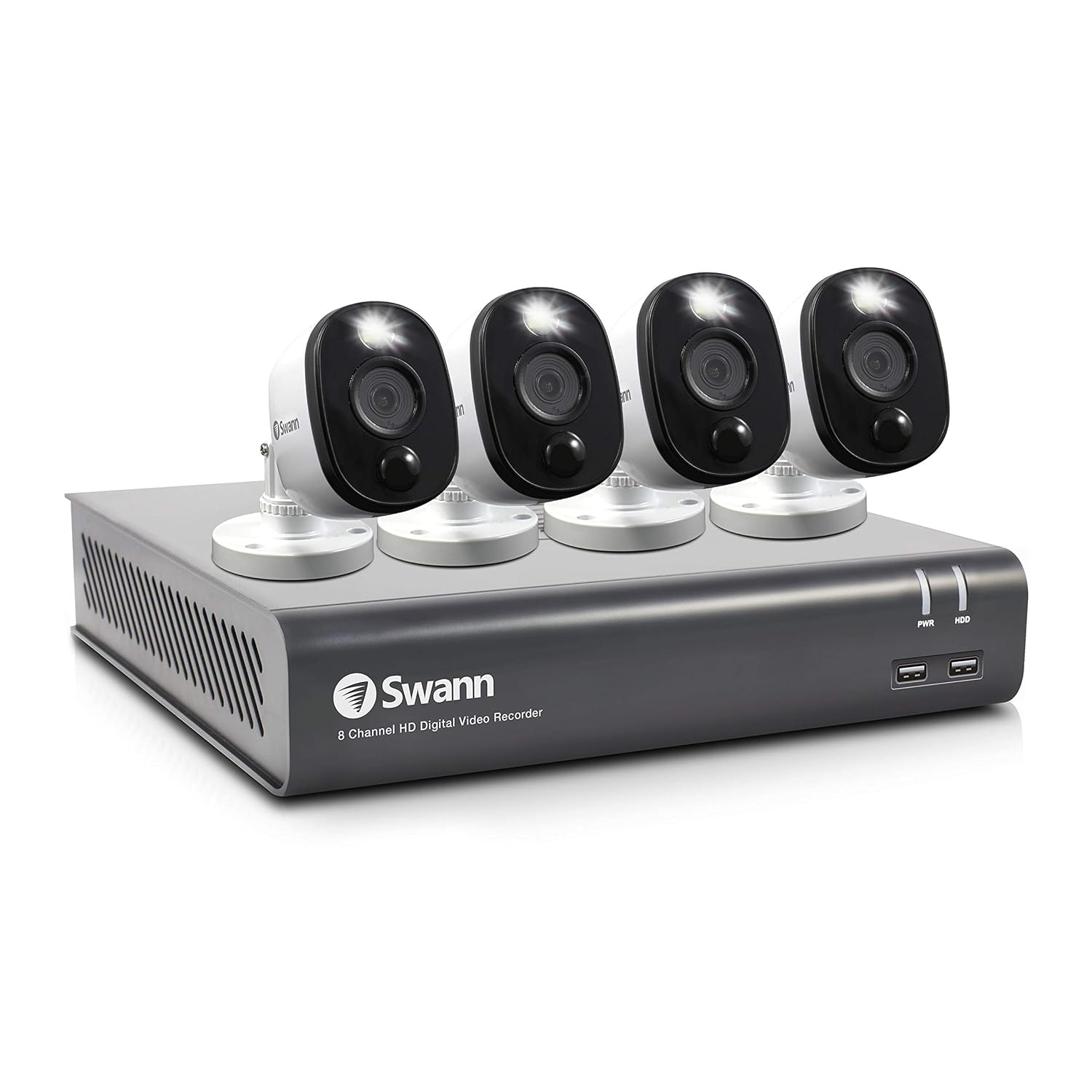 8 Channel 4 Camera Wired Security System 1080p HD DVR 1TB HDD Q195