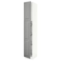 White High Cabinet with Door and Wire Baskets G36442