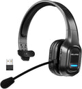 Wireless Headset with Microphone - Noise Canceling Headphones with Mic - On-Ear Earphones with USB Dongle - 32H Talk Time Y422
