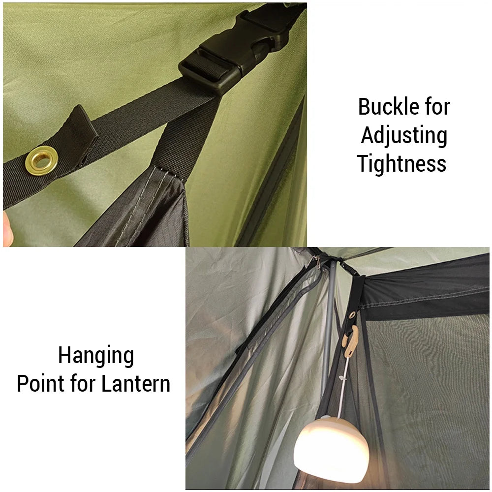 Windproof Waterproof Backpacking Tent for 1/2 Person Double Layer U5428