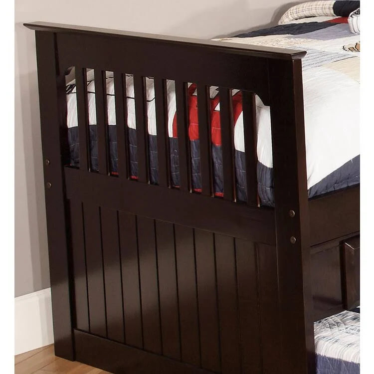 Twin Rake Bed Espresso A57398
