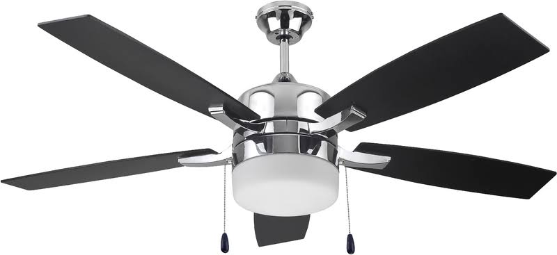 Chrome Finish 5 Blade Ceiling Fan A457