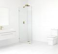 Frameless Fixed Glass Panel Satin Brass X165604