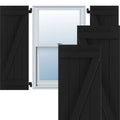 Black PVC Board and Batten Shutters with Z-Bar (Per Pair) G69748