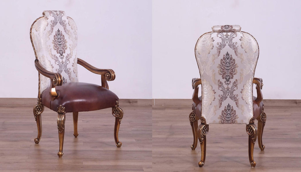 Bronze Dining Arm Chair Set 2Pcs F9739