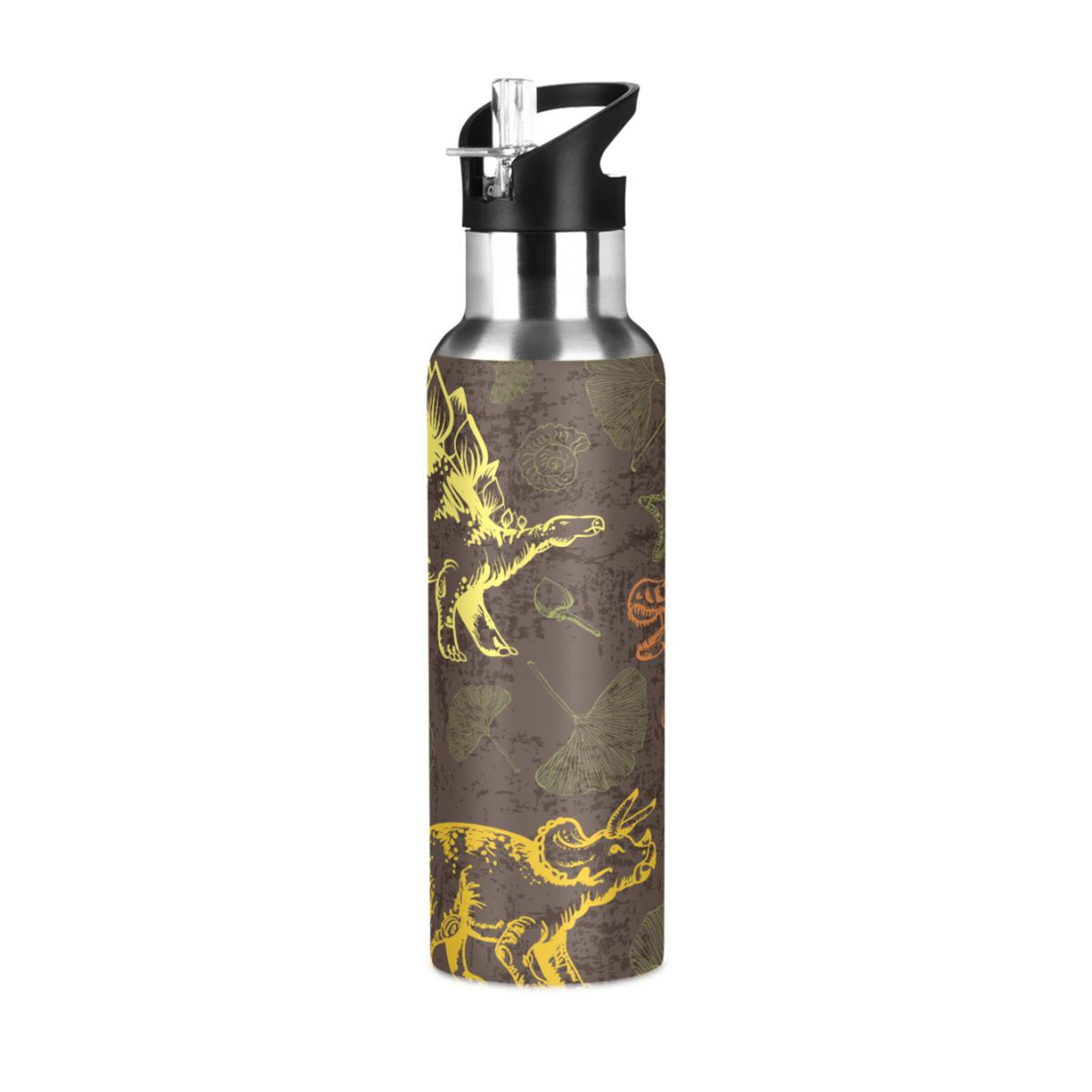 Stainless Steel Insulated Thermos Vacuum Flask Water Bottle with Straw Lid E86657