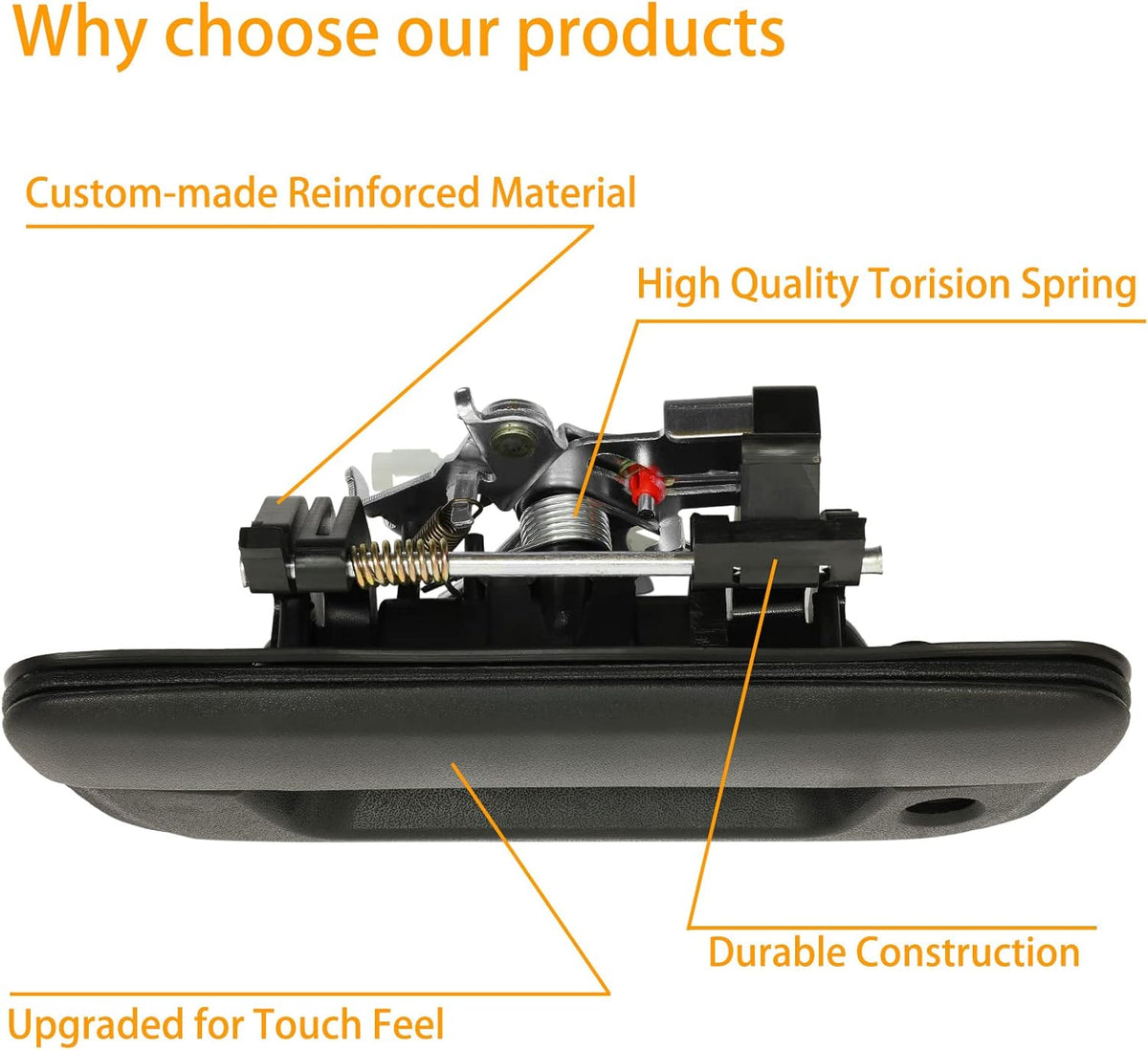 Tailgate Handle Exterior Rear Textured with Keyhole, Pack of 2 P542