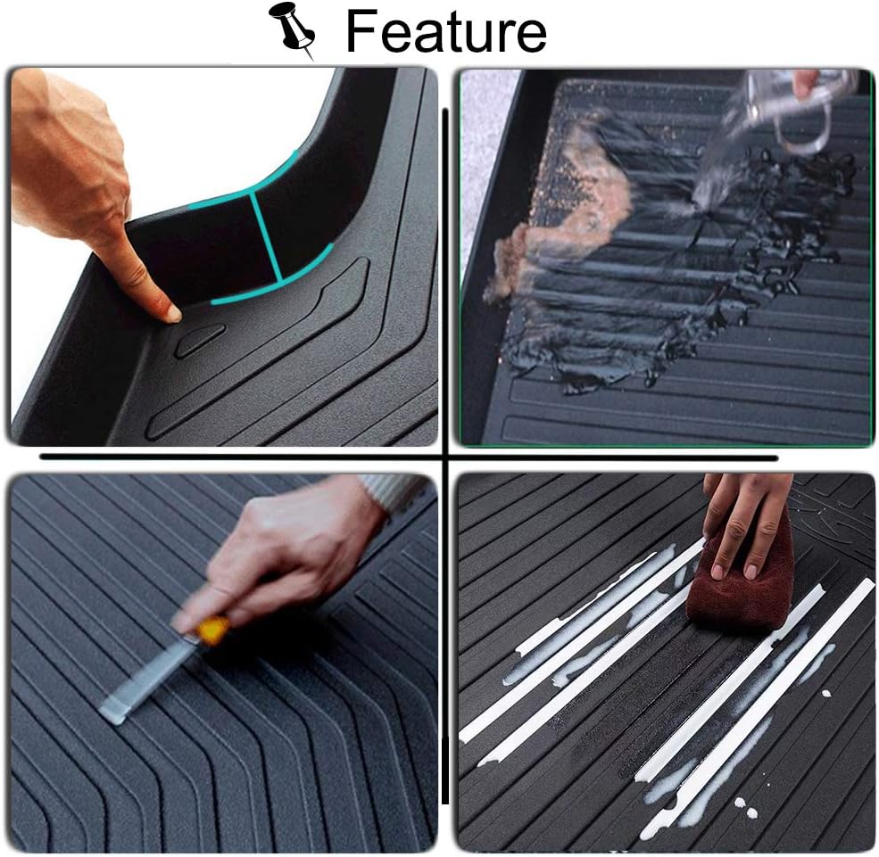 Cargo Liner Trunk Floor Mat Waterproof Protector Pack of 2 Q321