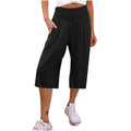 Black High Waist Wide Leg Pants B667927