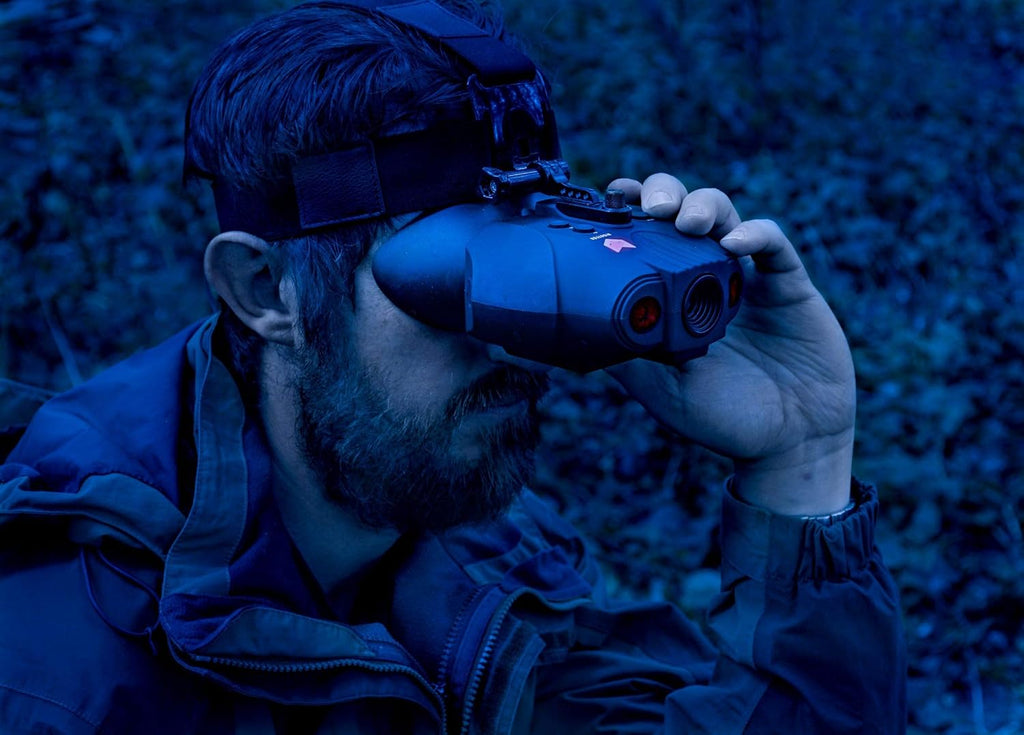 Night Vision Goggles Digital Infrared 1x Magnification 75yd Range Rechargeable Battery E15841