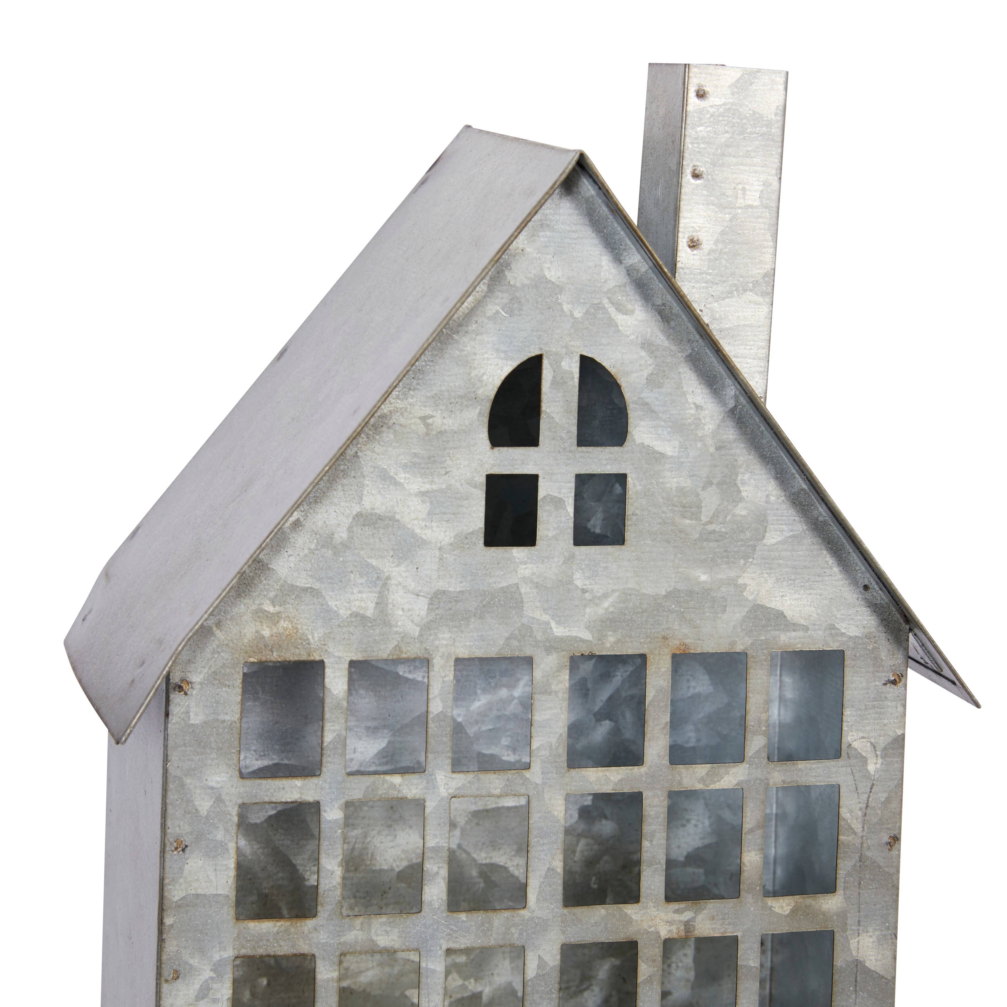 Grey Metal Candle Holder (Set of 2) F881