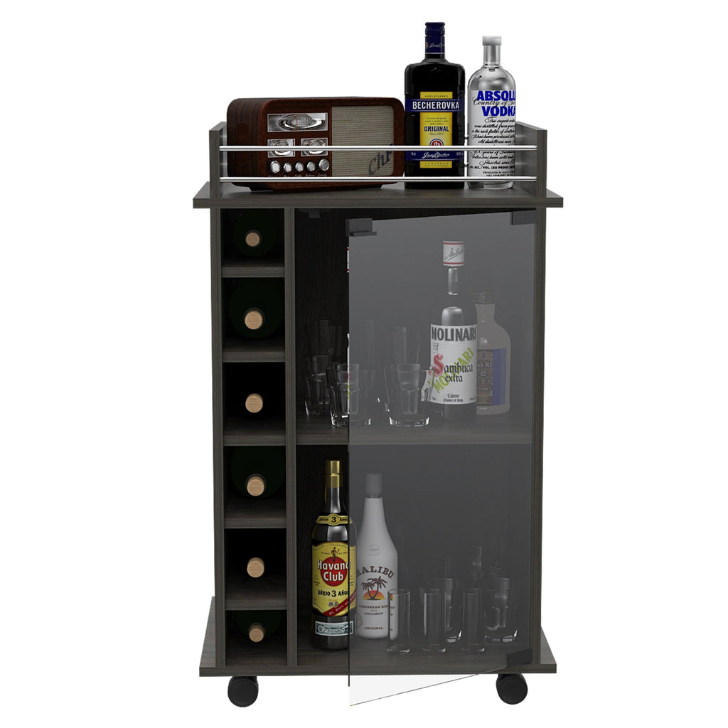 Grey Oak Bar Cart B319150