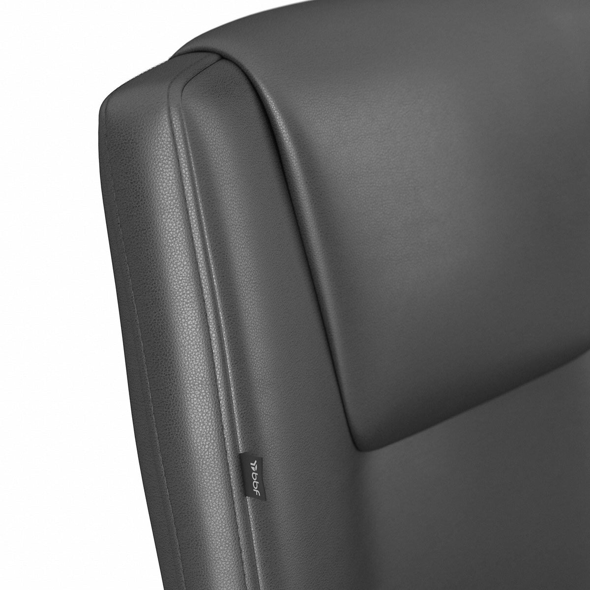 Black Leather High Back Box Chair C928