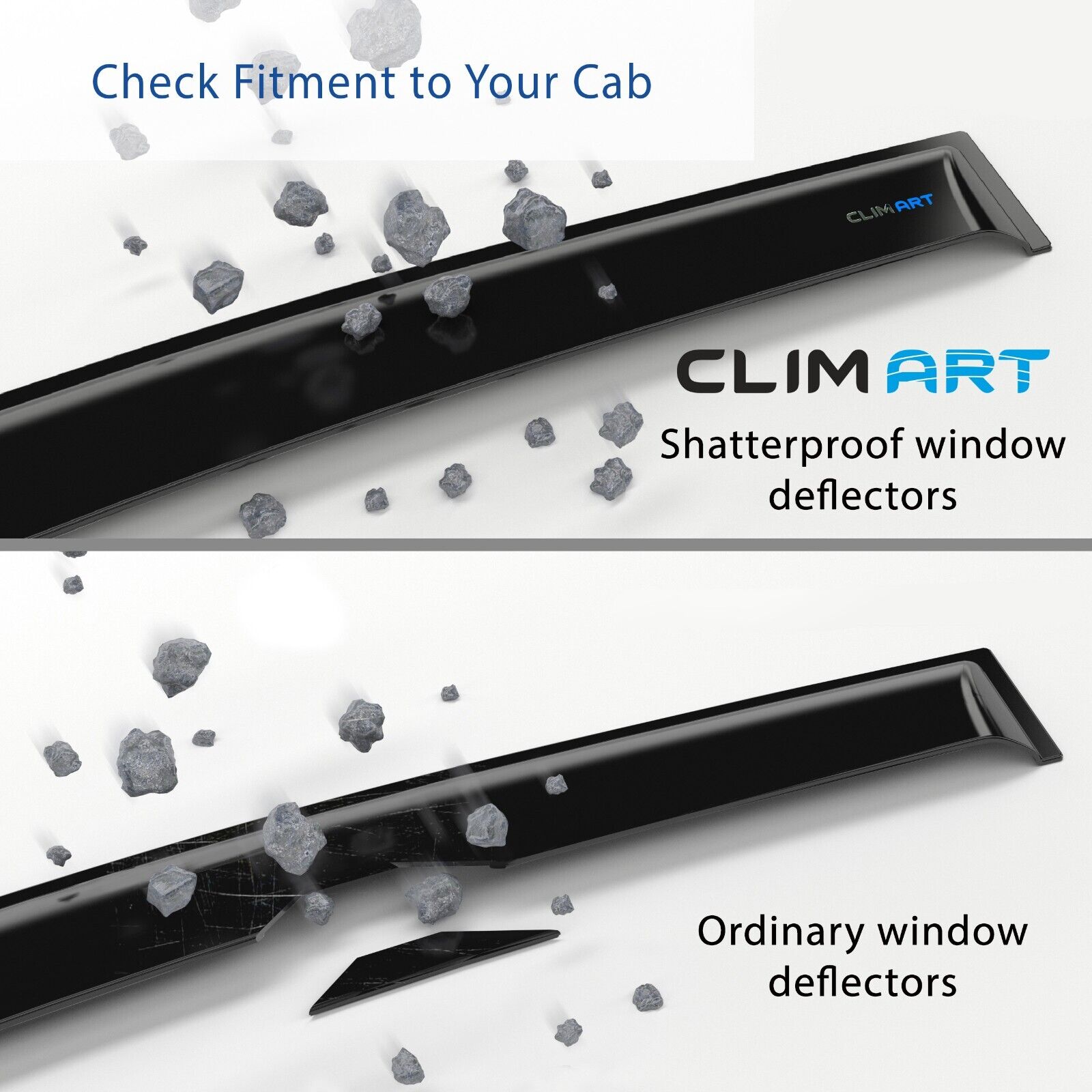 Dark Smoke In-Channel Window Deflectors 4 pcs D130