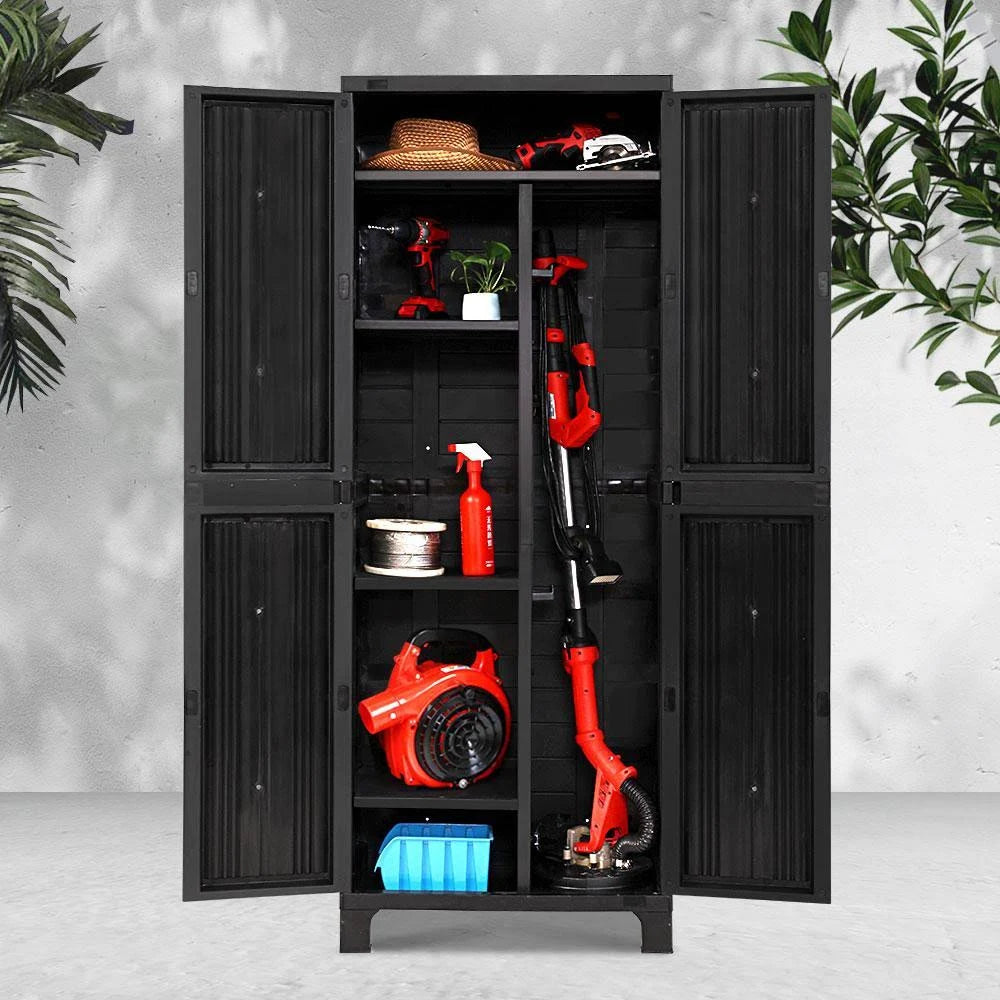 Black Outdoor Storage Cabinet 173cm G439