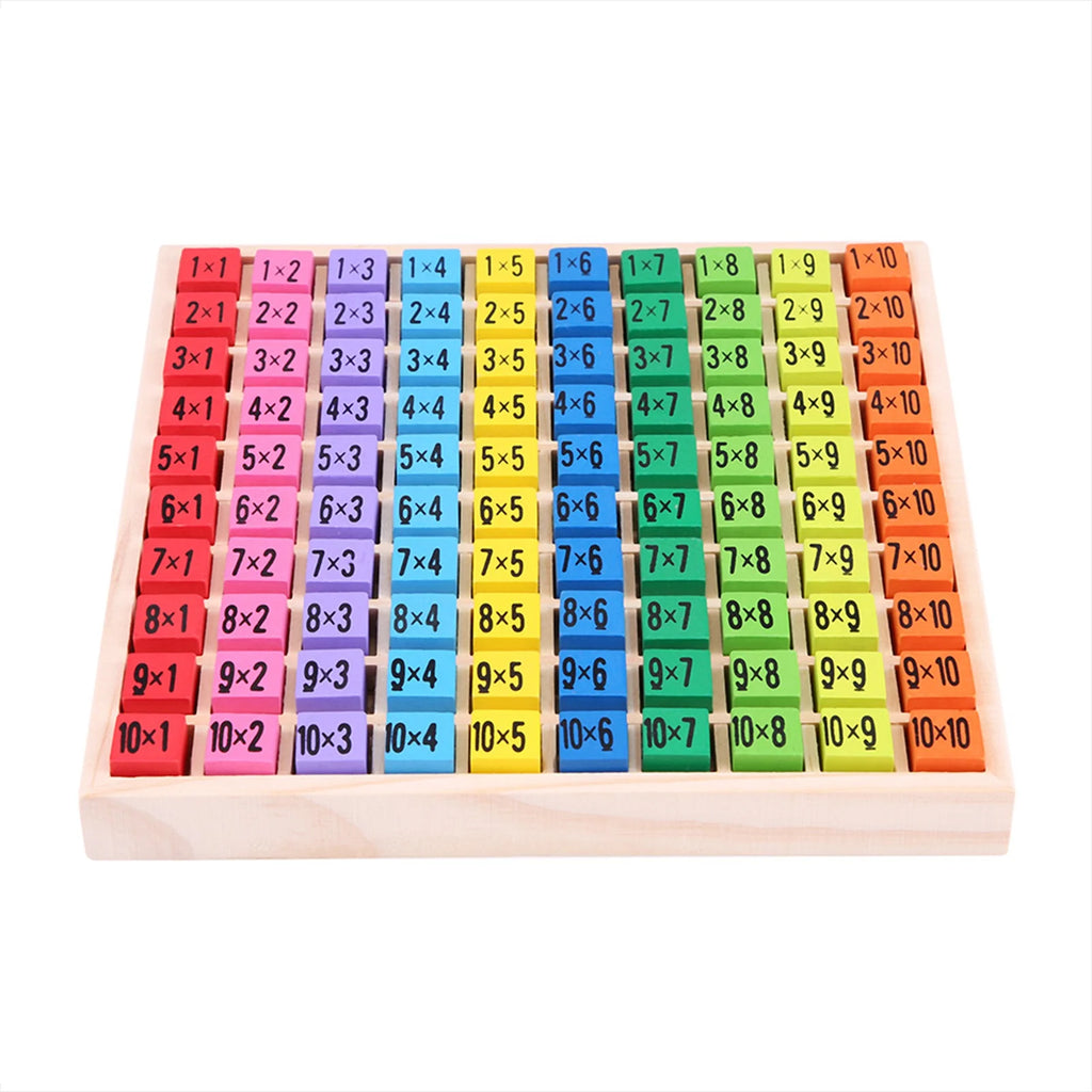 10 X 10 Wooden Multiplication Table Math Tray G665