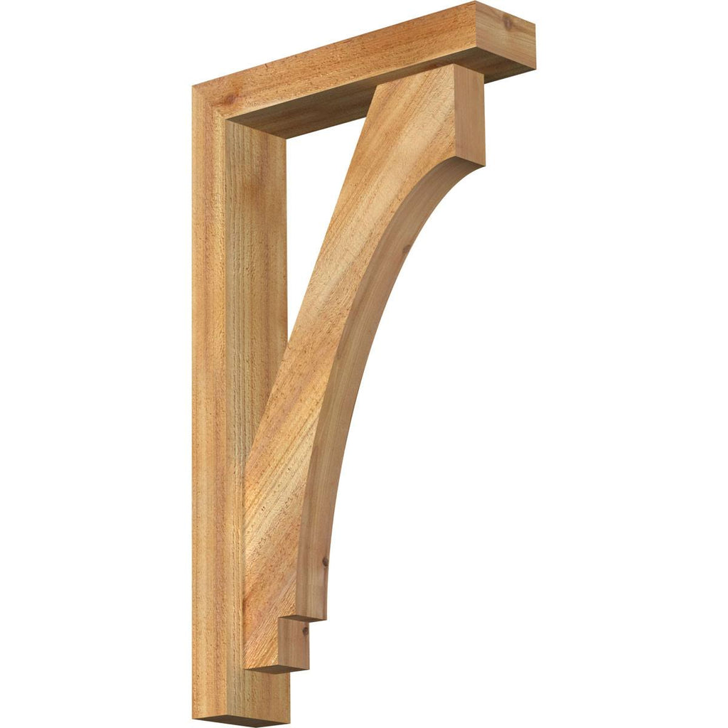 Western Red Cedar Rough Sawn Bracket with Offset Brace L134