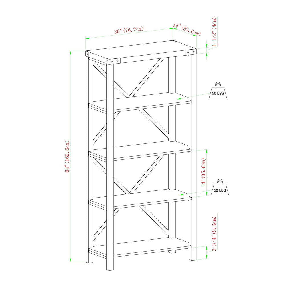 White Oak Entertainment Wall W72562