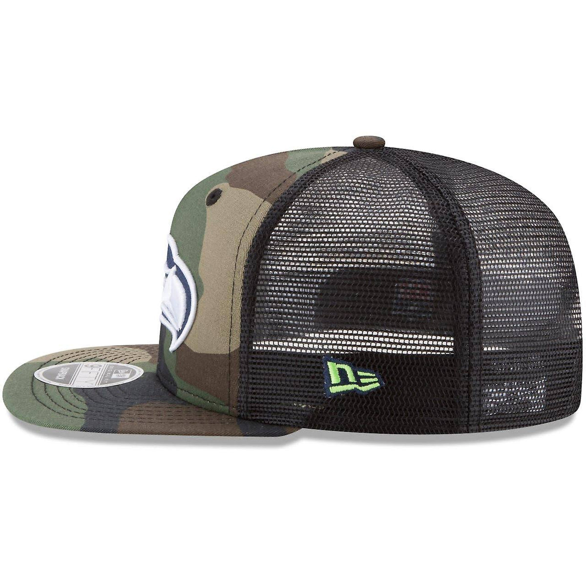 Woodland Camo/Black Trucker Snapback Adjustable Hat F82742
