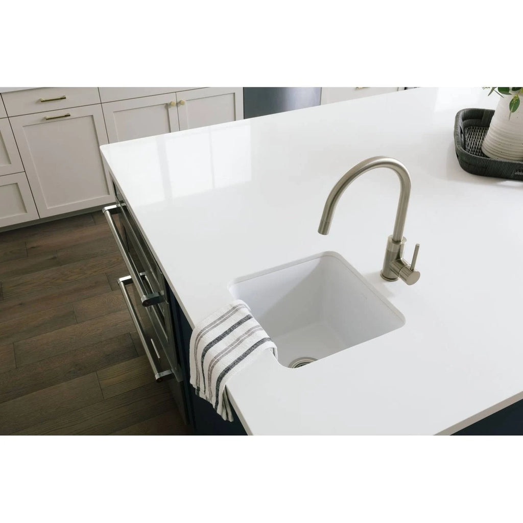 Matte White Undermount Bar Sink M824