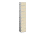 10-Tier Plastic Lockers in Tan, Gray X872