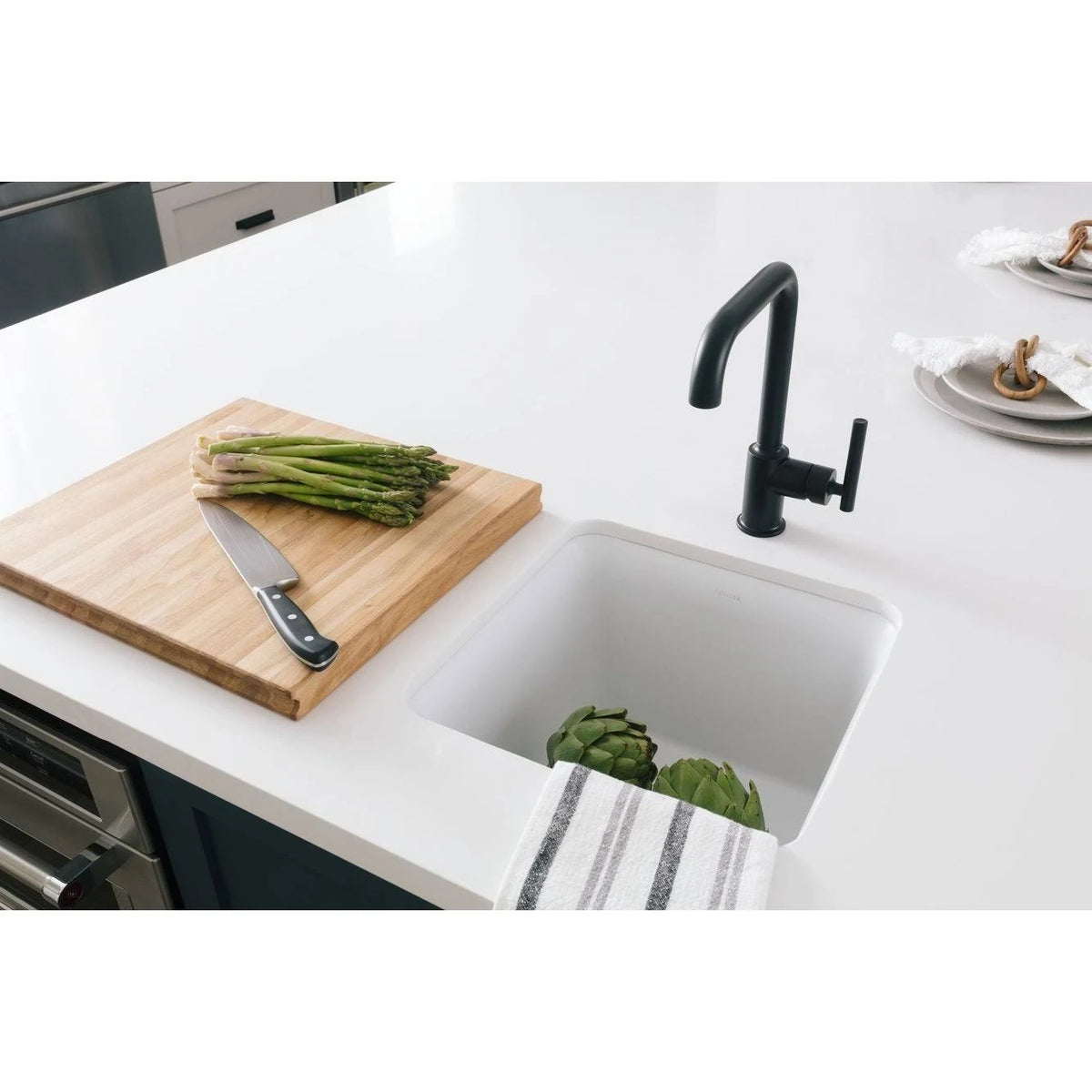 Matte White Undermount Bar Sink M824