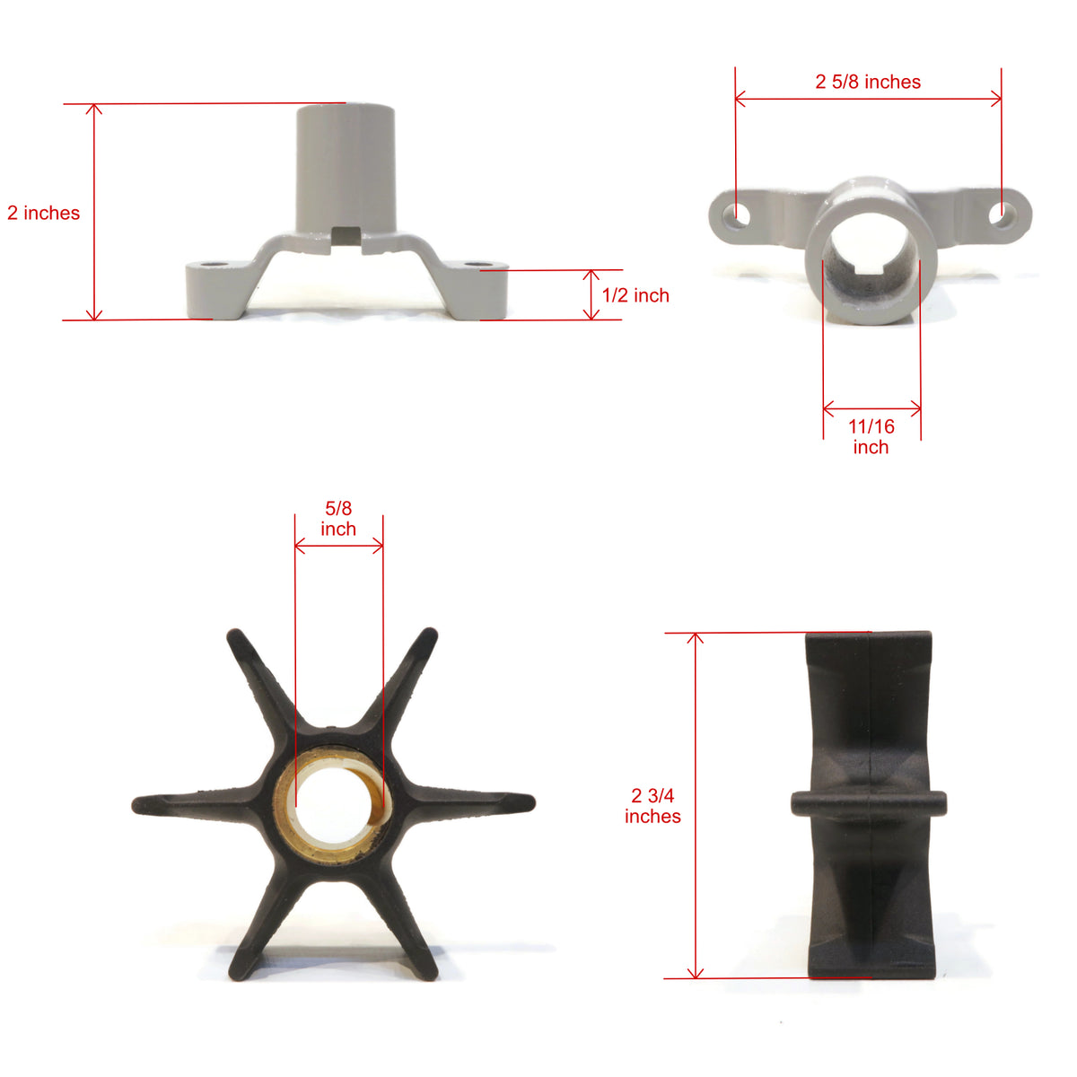Water Pump Impeller Kit for Evinrude Outboards A11724